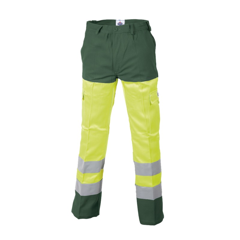 Pantalon Protec II Classe II Magnum Jaune et Vert Bouteille