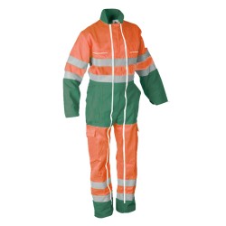 Combinaison Protec II 2 Zips Magnum Orange Fluo Et Vert US