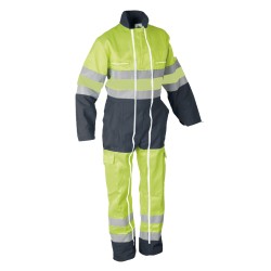 Combinaison 2 Zips Protec II Magnum Jaune Fluo et Anthracite