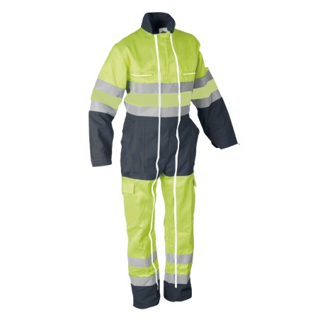 Combinaison 2 Zips Protec II Magnum Jaune Fluo et Anthracite