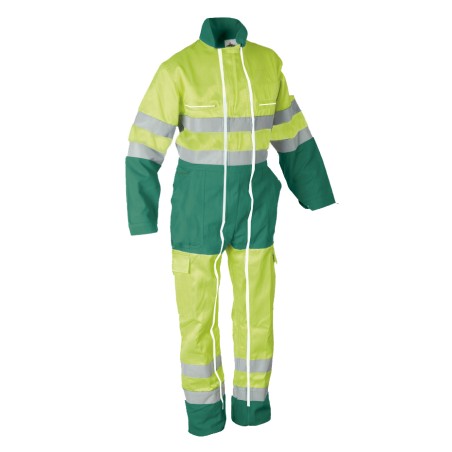 Combinaison 2 Zips Protec II Magnum Jaune Fluo et Vert Prairie