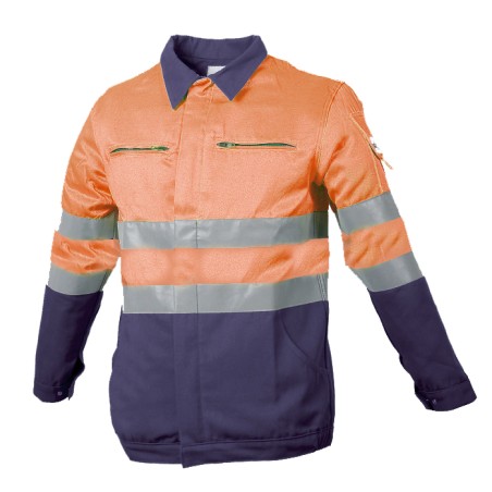 Blouson Protec II Lavage Industriel Classe II Magnum Orange et Marine