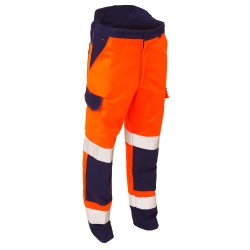 Pantalon FULL Protec HV Magnum Orange fluo et Marine