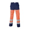 Pantalon Prosecur Tissu Dallas coloris Orange Fluo et Marine