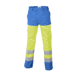 Pantalon Prosecur Tissu Magnum coloris Jaune Fluo et Azur