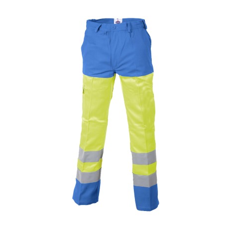 Pantalon Prosecur Tissu Magnum coloris Jaune Fluo et Azur