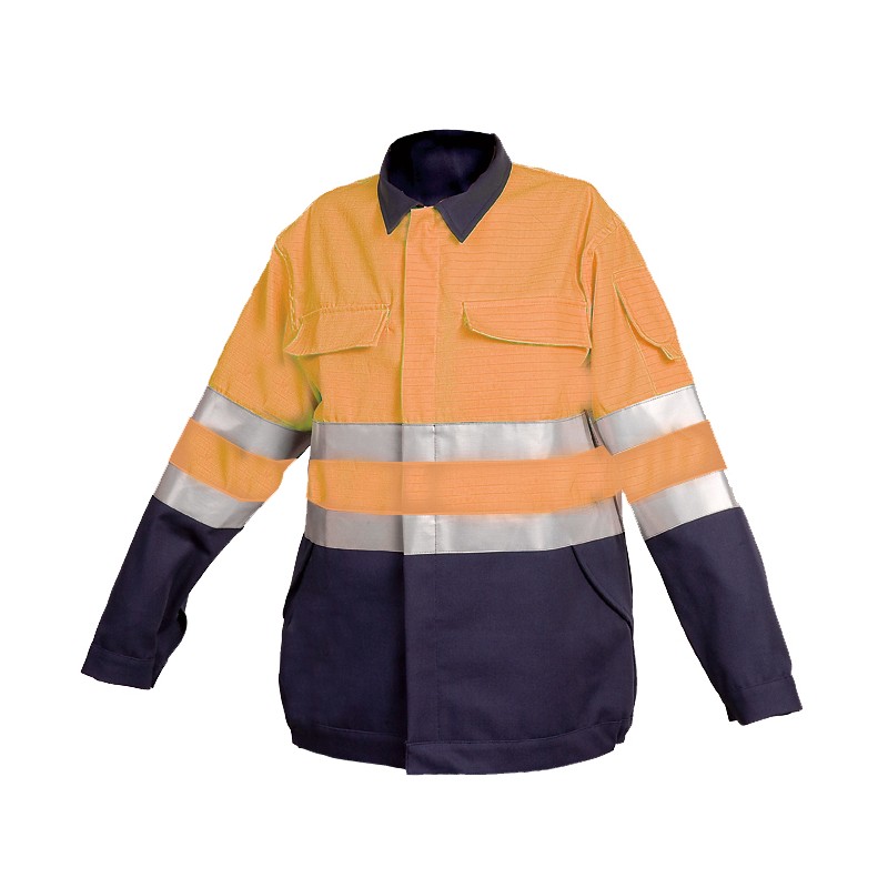 Blouson Protec II Multirisque Orange Fluo et Marine