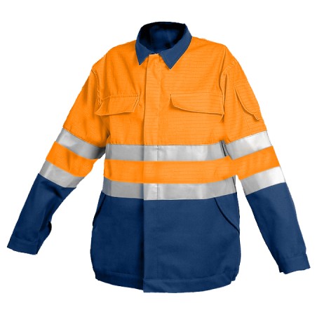 Blouson Protec II Multirisque Orange Fluo et Marine