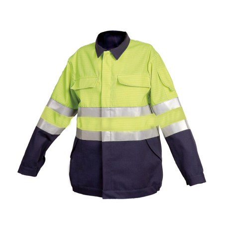 Blouson Protec II Multirisque Jaune Fluo et Marine