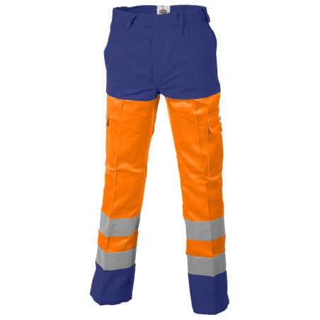 Pantalon Protec II Multirisque Orange Fluo et Marine
