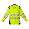 Tee-Shirt SAFELIGHT ML JAUNE FLUO & MARINE