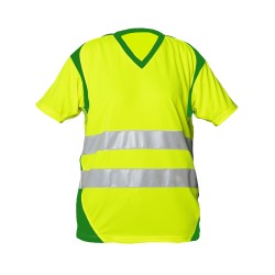 Tee-shirt SUNRISE Jaune fluo et Vert 2 bandes