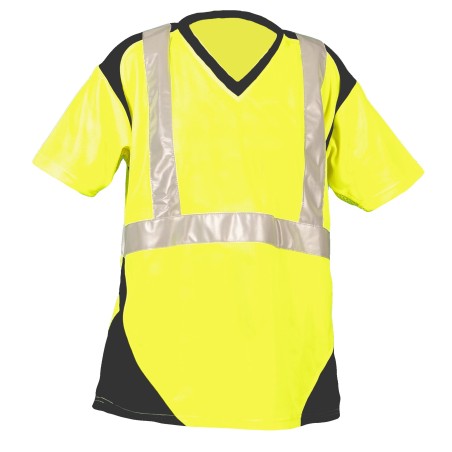 Tee-shirt SUNRISE  Manches Courtes Coloris Jaune fluo et Anthracite