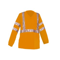  Tee Shirt SUNRISE Manches Longues Orange Fluo 