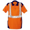 Polo SUNRISE Manches courtes Bretelles Coloris Orange fluo et Marine 