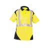 Polo Sunrise MC Jaune Fluo Et Marine
