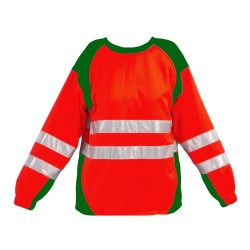 Sweat-shirt SUNRISE col rond Rouge fluo et Vert