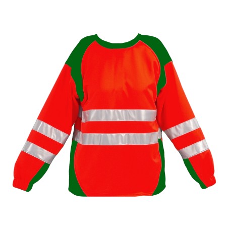 Sweat-shirt SUNRISE col rond Rouge fluo et Vert