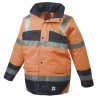 VESTE DE PLUIE RECYCLE SANCY ORANGE FLUO & MARINE