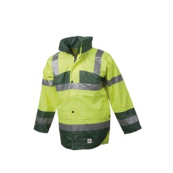 Veste de Pluie Sancy Ref 160 Tissu Lamine Jaune fluo et Vert