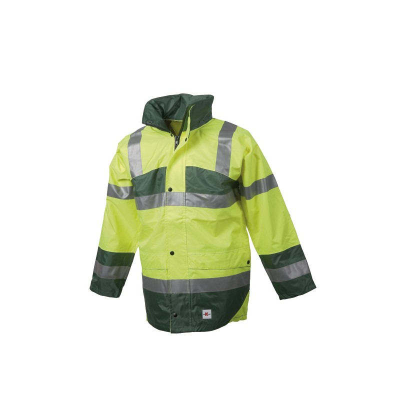 Veste de Pluie Sancy Ref 160 Tissu Lamine Jaune fluo et Vert
