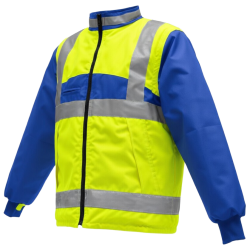 Gilet Chaud Sancy Ref 220 Tissu Lamine Jaune fluo et Bugatti