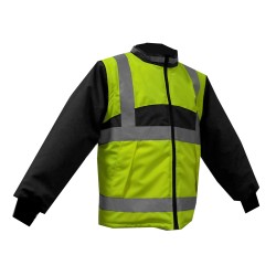 Gilet Chaud Sancy Ref 220 Tissu Lamine Jaune fluo et Noir