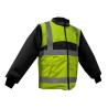 Gilet Chaud Sancy Ref 220 Tissu Lamine Jaune fluo et Anthracite