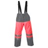 Pantalon pluie Sancy Ref 360 Tissu Lamine Rouge fluo et Gris
