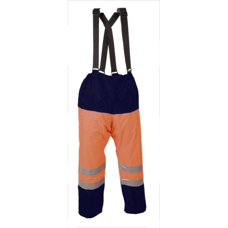 Pantalon pluie Sancy Ref 380 Tissu Lamine Orange fluo et Marine