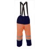 Pantalon pluie Sancy Ref 380 Tissu Lamine Orange fluo et Marine