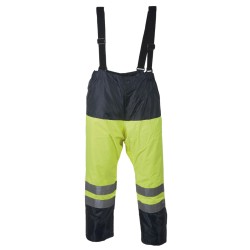 Pantalon pluie Sancy Ref 380 Tissu Lamine Jaune fluo et Marine
