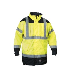Veste de Pluie TYPHOON Tissu Softy Jaune fluo et Marine