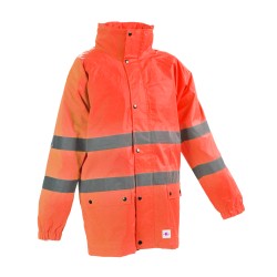 Veste de pluie TYPHOON Tissu Softy Rouge fluo Uni