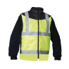 Gilet Chaud TYPHOON Tissu Softy Jaune fluo et Marine