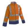 Veste Softshell bicolore Orange fluo et Marine