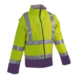 Veste Softshell bicolore Jaune fluo et Marine