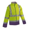 Veste Softshell bicolore Jaune fluo et Marine