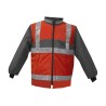 Gilet Chaud Sancy Ref 220 Tissu Lamine Reflexite Rouge fluo et Gris