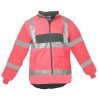 Gilet Chaud Sancy Ref 250 Tissu Lamine Rouge fluo et Gris Anthracite
