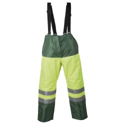 Pantalon pluie Sancy Ref 360 Tissu Lamine Jaune fluo et Vert