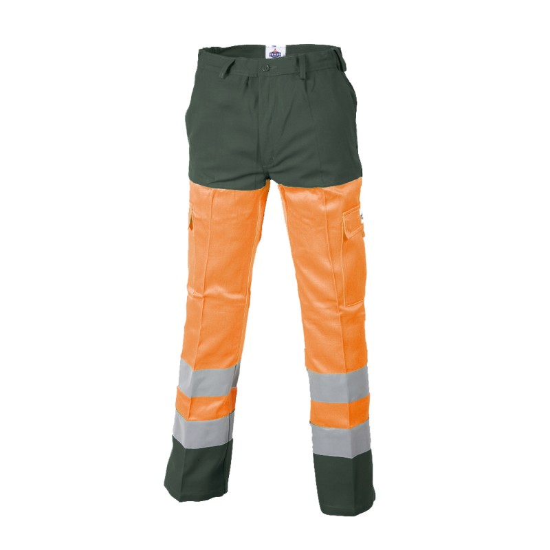 Pantalon Protec II Magnum Orange Fluo Et Vert US
